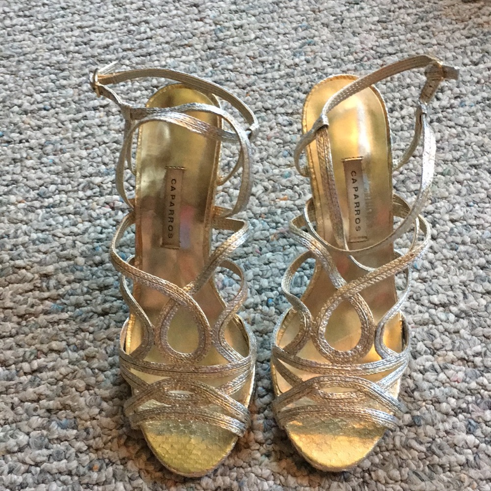 Gold and silver heels